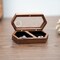 Wooden Ring Box for Wedding Ceremony, Engagement Ring Box for Proposal, Jewelry Organizer, Jewelry Display Box with 2 Slots, Wedding Keepsake Storage